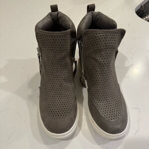 Madden Girl Charcoal Perforated High-Tops